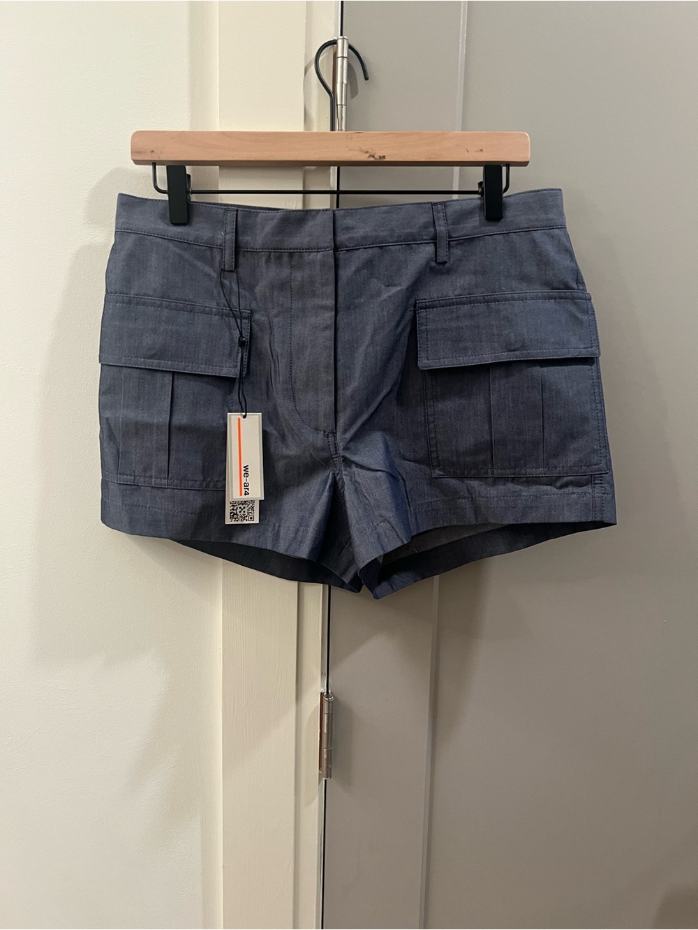 Women’s Casual Cargo Shorts in Slate Blue